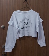 Biały crop z nadrukiem