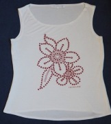 Top Hexeline, rozm.38 biały z ozdobnym nadrukiem