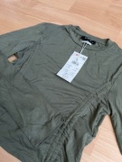 Koszulka bluzka z długim rękawem khaki zielona