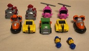 Psi Patrol pojazdy mix, niekompletny zestaw, 9 szt. plus 5 figurek