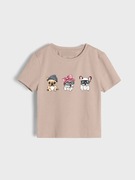 Koszulka t shirt z buldozkiem bezowa