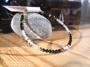 Amulet bransoletka turmalin i kamień księżycowy