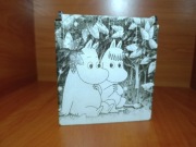 Szkatułka, drewniane pudełeczko z motywem Muminków.