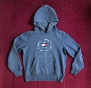 bluza z kapturem TOMMY HILFIGER męska r.M niebieska