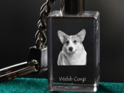 Welsh Corgi brelok sześcienny ŚWIECĄCY 