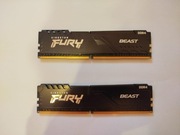 Pamięć Kingston Fury Beast DDR4 16gb (2x8gb) 3200mhz CL16 1.35v