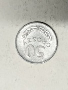 Moneta 50 groszy z 1970 roku. PRL