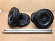 Kółka do kosza na śmieci z ośką 