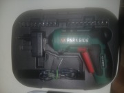 Wkrętarka mini Parkside Pas4C4 z kompletem bitów.