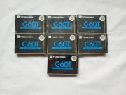 Toshiba C-60T zestaw 7 kaset magnetofonowych w folii lata 70