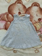 Szara połyskująca sukienka Lindex 68 w zwierzęta jak nowa