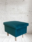 Pufa ze schowkiem turkus 50x40x40.Nowa