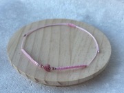 bransoletka z kamieniem naturalnym serduszkiem Rodonitem