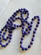 Długie korale vintage, koraliki damskie 90 style