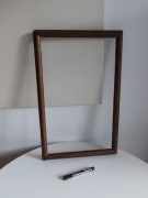 Stara prostokątna obła rama