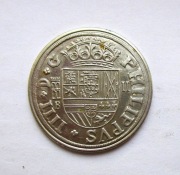 1 Real 1660 r. Hiszpania - kopia monety w srebrze