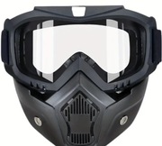 Maska z googlami na rower,narty,motor,rolki itd