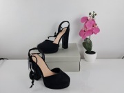 Szpilki na koturnie Even Odd 39 Czarne 