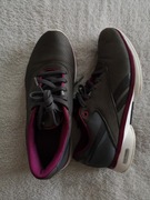 Szare skórzane buty sportowe do biegania Reebok Easytone Smoothfit 38