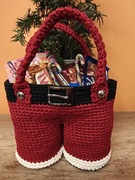 Torba prezentowa- portki Mikołaja,świąteczna ręcznie robiona 