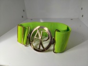 Pasek Damski Zielona Guma z Klamrą AP 6 CM