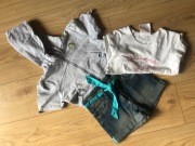 Bluzeczka bluzeczka spodenki dziewczynka 134