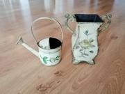 Konewka i dzbanek z metalu Vintage,Deco,Prowansja