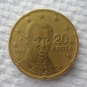 20 lept euro centów 2002 E KM# 185 Joanis Kapodistrias 1. Prezydent Grecji