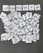 Nauka mnożenia do 100 9x9 dwustronne fiszki 