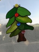 Choinka witraż ozdoba świąteczna