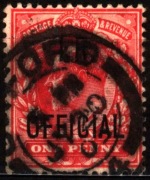 Wielka Brytania 1902 Mi D57 King Edward VII - Overprint - I.R. OFFICIAL