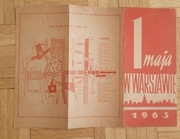 Sprzedam plan pochodu 1 Maja w Warszawie 1963 rok