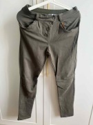 Spodnie dresowe damskie z suwakami i guzikami zielone UNISONO r. 36 S