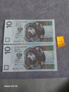 Banknot 10 zł Ciekawy numer