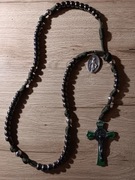 RÓŻANIEC WOJOWNIKA MARYI Linka zielona 4mm koraliki plastikowe 10mm