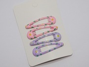 Spinki wielokolorowe w kwiaty ZESTAW 4SZT