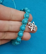 Bransoletka makrama boho turkusowa