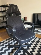 Fotel gamingowy Sense7 Knight tkanina czarno-szary