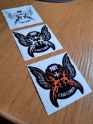 Naklejki 3x na motor rower szkło 