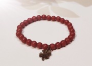 Bransoletka Hand Made Koniczyna Amulet Koraliki