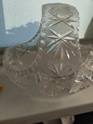 Duży kryształowy kosz PRL, Vintage