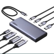 Ugreen HUB CM639 USB-C 2x HDMI DP 2x USB 2x USB-C 3.2 10Gbps PD 4K 60Hz