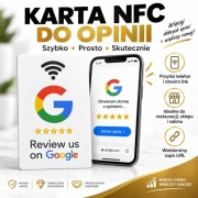 Karta NFC do Opinii Google | Gotowa do użycia