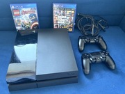 PlayStation 4 FAT 500GB + 2x PAD + GTA V + LEGO Avengers | OKAZJA