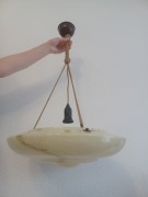 LAMPA WISZĄCA TYPU AMPLA ZABYTKOWA ART.DECO MARMUREK PIASKOWY