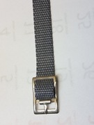 Pasek do zegarka parciany 12mm x 20cm szary bardzo mocny