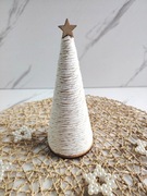 Ręcznie robiona choinka ze sznurka w stylu boho naturalna minimalistyczna 