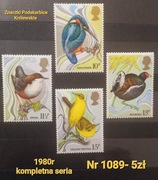 Znaczki fauna:1089: ptaki- Wielka Brytania 1980r **