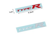 Naklejka Emblemat Znaczek Logo wnętrze kokpit HONDA TYPER nikiel alu 52x10