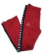 Piękne czerwone dresy Kappa rozpinane nogawki